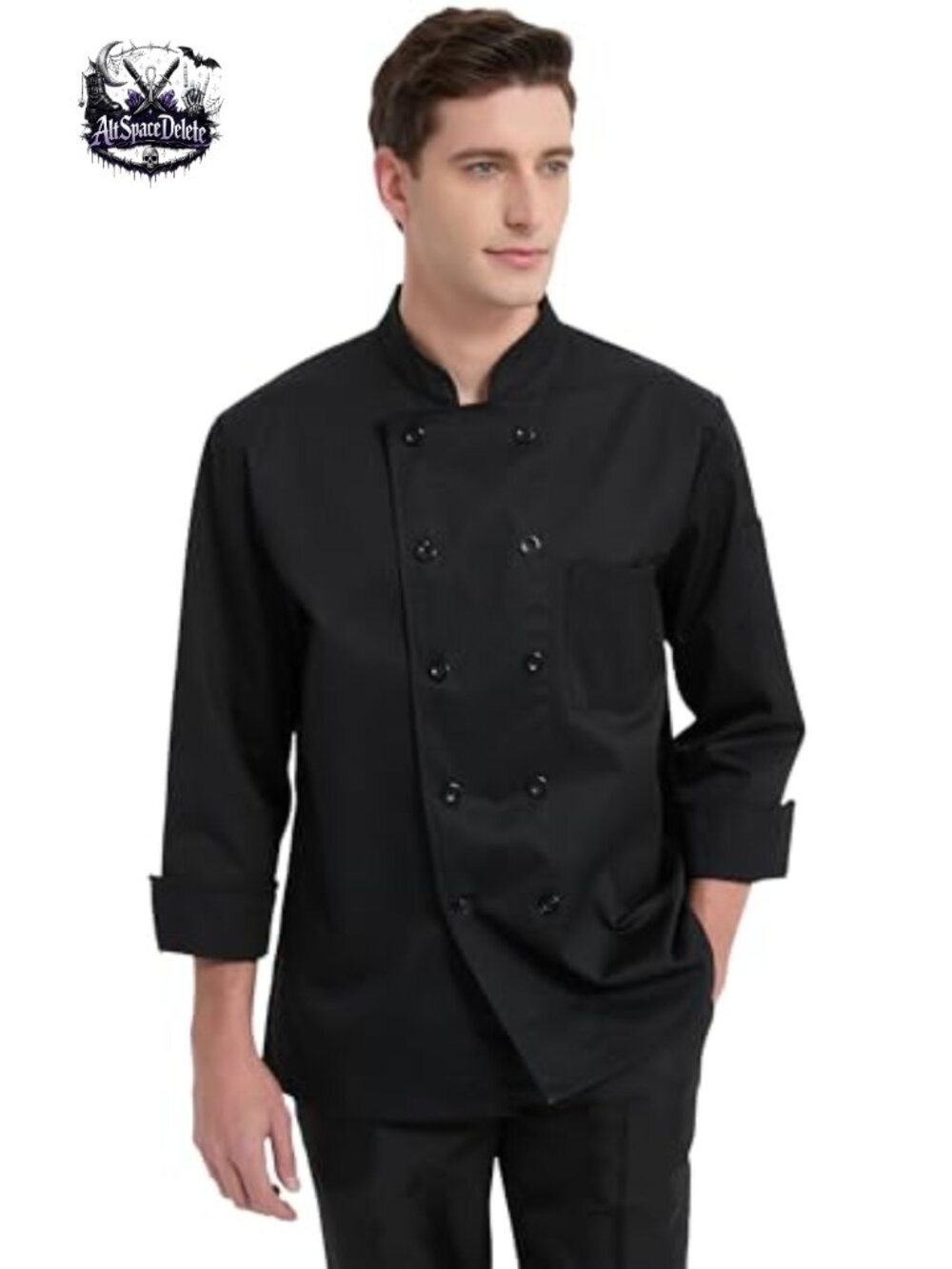 Chef Coat Long Sleeve Food Service Uniform for Men